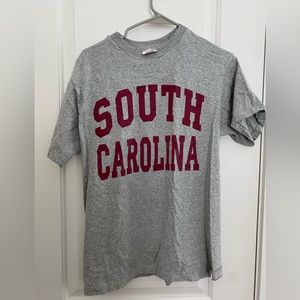 Vintage Heather Grey South Carolina USC T Shirt